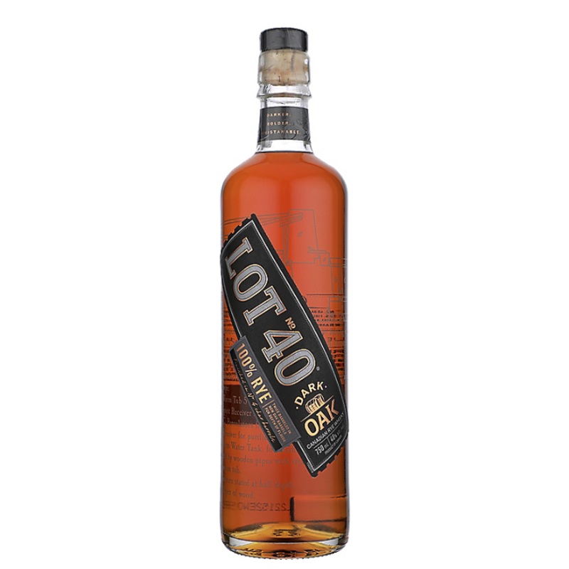 LOT 40 CANADIAN RYE WHISKY DARK OAK 96 750ML