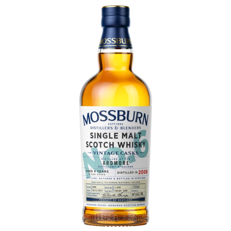 MOSSBURN SINGLE MALT SCOTCH ARDMORE DISTILLERY VINTAGE CASKS NO. 6 9 YR 92 750ML
