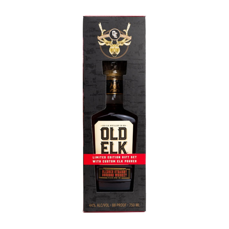 OLD ELK BLENDED STRAIGHT BOURBON 88 W/ ELK POURER 750ML