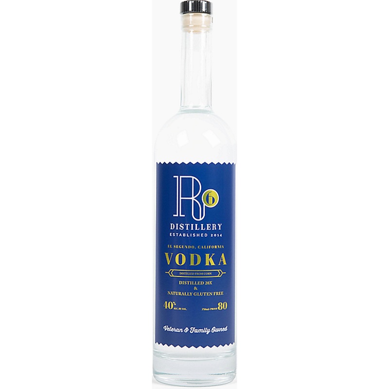R6 DISTILLERY VODKA 80 750ML