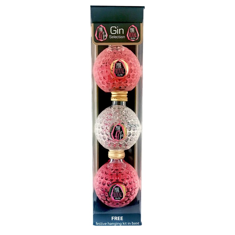 Gin-Gle Bells Pink 47 & Royal Pink Gins Bauble Set