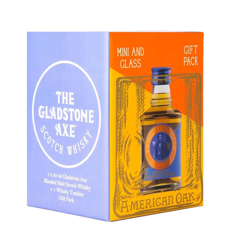 The Gladeston Axe American Oak with Rocks Glass, 5 cl