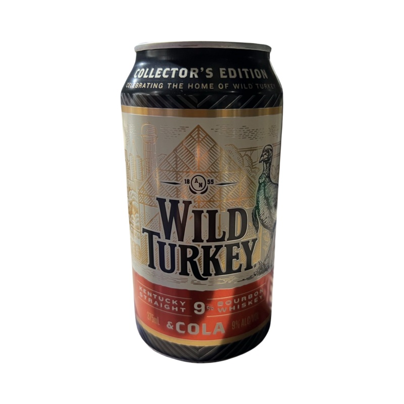 Wild Turkey Heritage (2023) 9% Kentucky Straight Bourbon Whiskey & Cola 375ml (24 Cans)