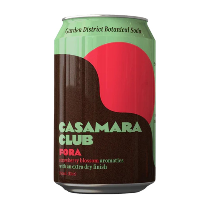 Casamara Club Apertivo FORA Strawberry Botanical NA Soda 12 oz