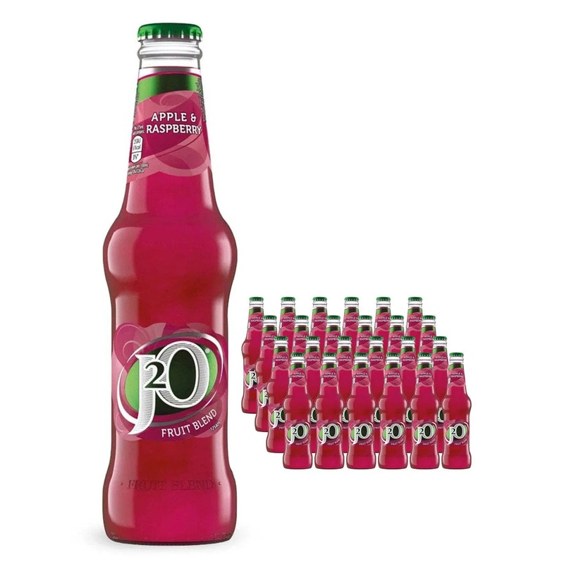 J2O Apple & Raspberry Glass Bottle Multipack, 24 x 275 ml