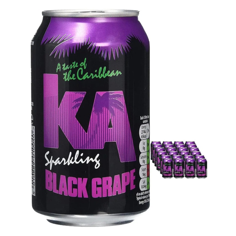 KA Sparkling Black Grape Fizzy Drink Multipack, 24 x 330 ml