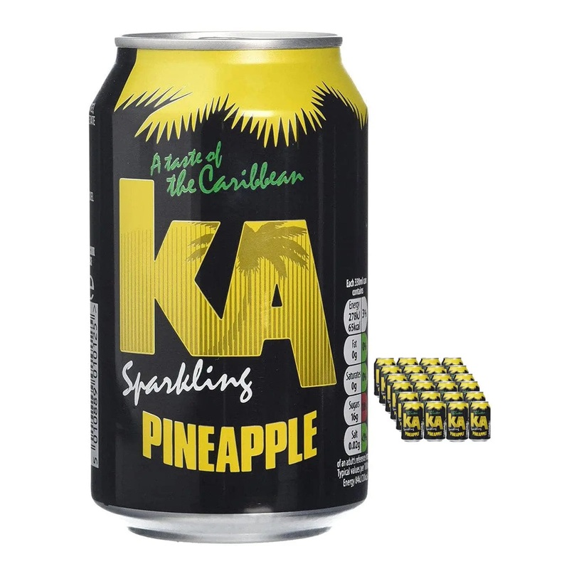 KA Sparkling Pineapple Fizzy Drink Multipack, 24 x 330 ml