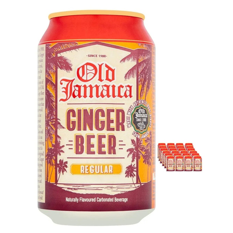 Old Jamaica Sparkling Ginger Beer Soda Drink Multipack, 24 x 330 ml