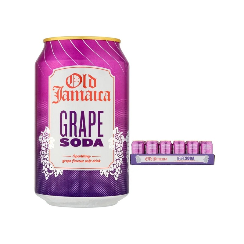 Old Jamaica Sparkling Grape Soda Drink Multipack, 24 x 330 ml
