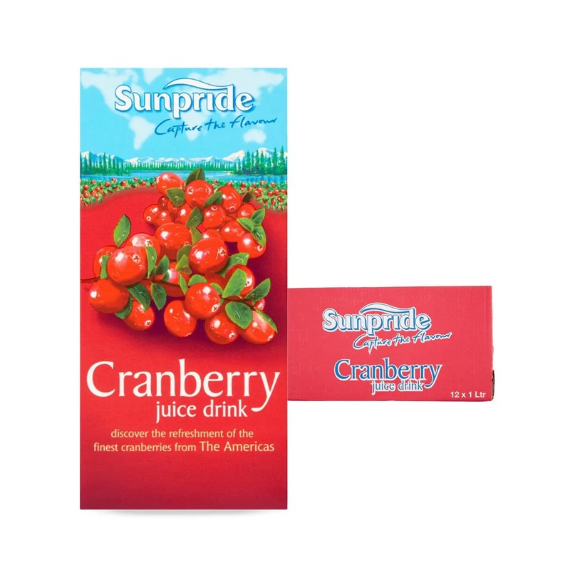 Sunpride Cranberry Juice Multipack, 12 x 1 L