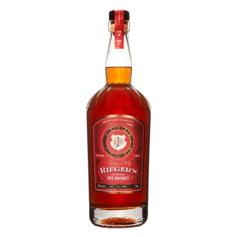 J Rieger's 6 Year Bottled in Bond Straight Rye Whiskey 750mL