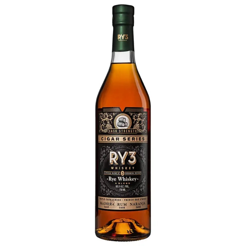 Ry3 Cigar Series Cask Strength Rye Whiskey 750mL