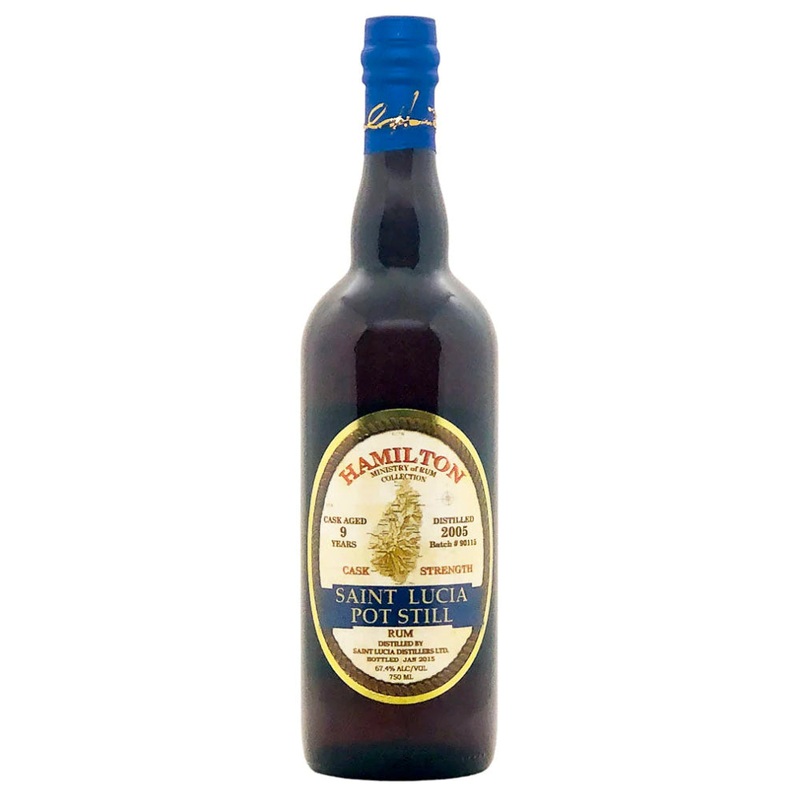 Hamilton Saint Lucia Pot Still Cask Strength Rum 9 Year 2005