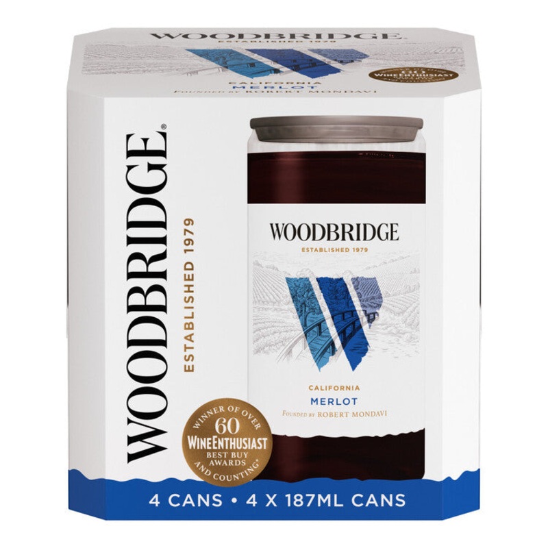 WOODBRIDGE MERLOT(SC)CAN6/4PK PET