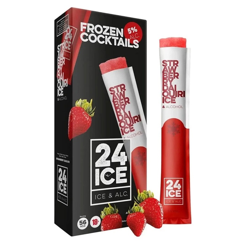 24 Ice Strawberry Daiquiri Frozen Premixed Cocktail Multipack, 5 x 65 ml