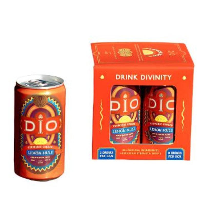 DIO Turmeric Ginger Lemon Mule 4 Pack/200ml Cans