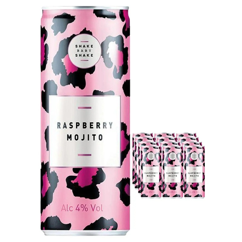 Shake Baby Shake Raspberry Mojito Premixed Cocktail Multipack, 12 x 250 ml