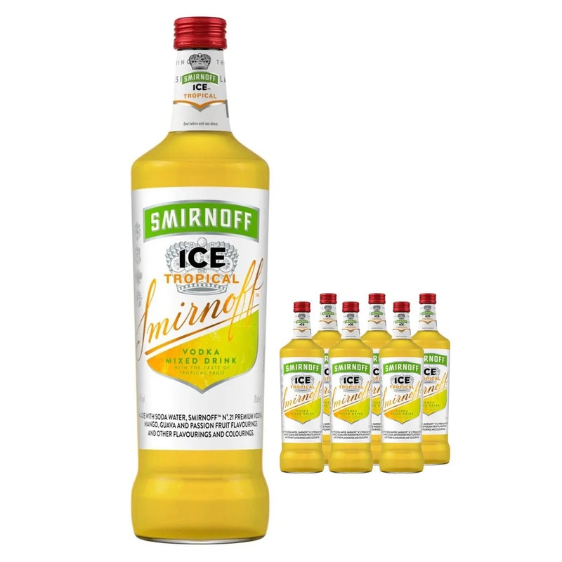 Smirnoff Ice Tropical Ready To Drink Vodka Cocktail Multipack, 6 x 70 cl