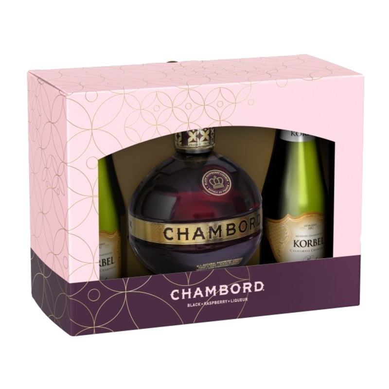 Chambord Gift Set 375ml (With 2 Korbel 187mls)