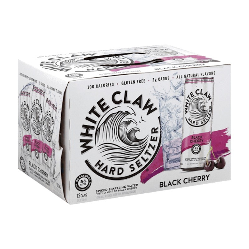 White Claw Hard Seltzer Black Cherry 12oz 12-Pack Can