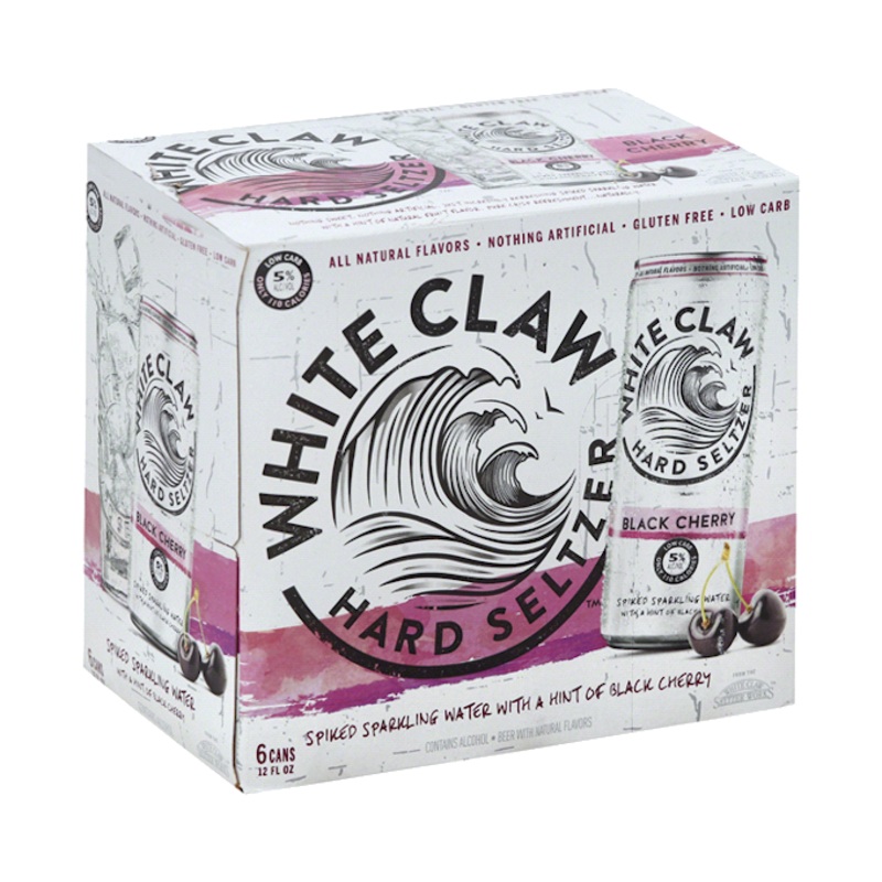 White Claw Hard Seltzer Black Cherry 12oz 6-Pack Can