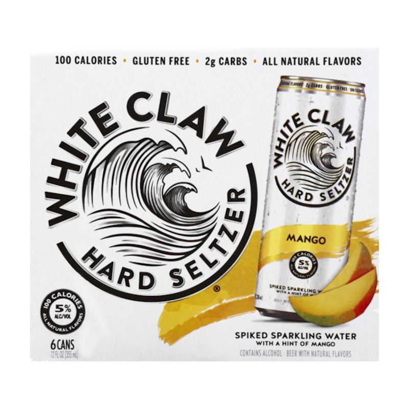 White Claw Hard Seltzer Mango 12oz 6-Pack Can