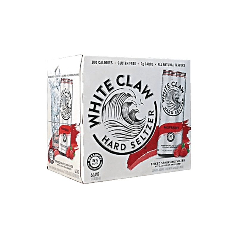 White Claw Hard Seltzer Raspberry 12oz 6-Pack Can