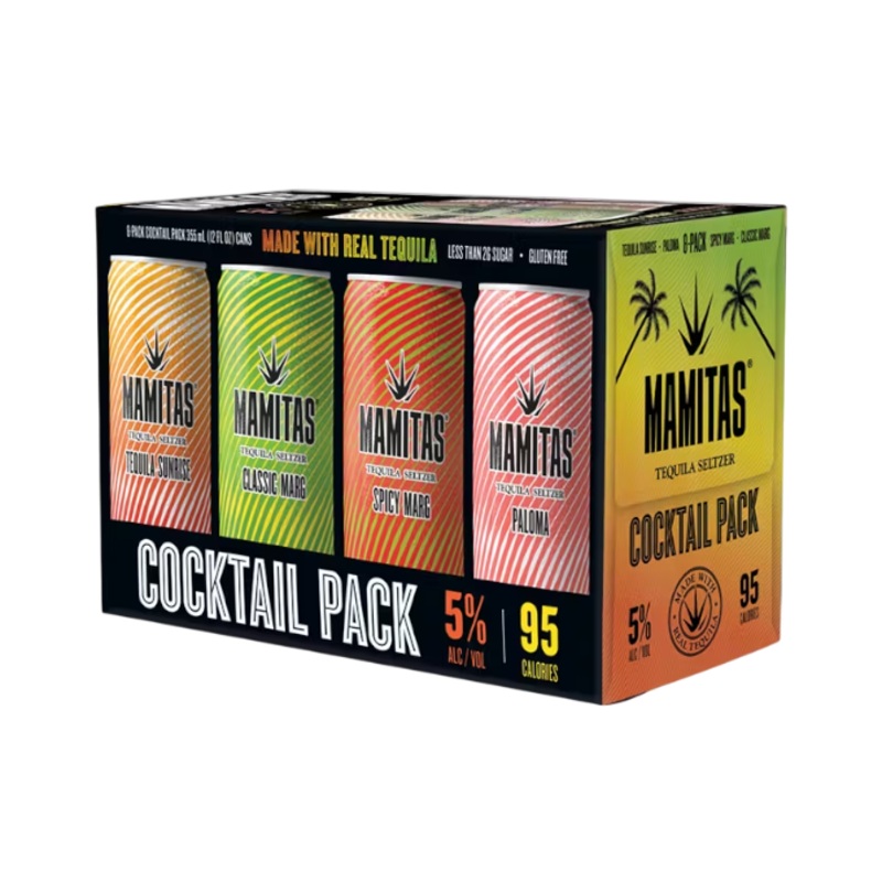 Mamitas Tequila Seltzer Cocktail Variety 12oz 8-Pack Can