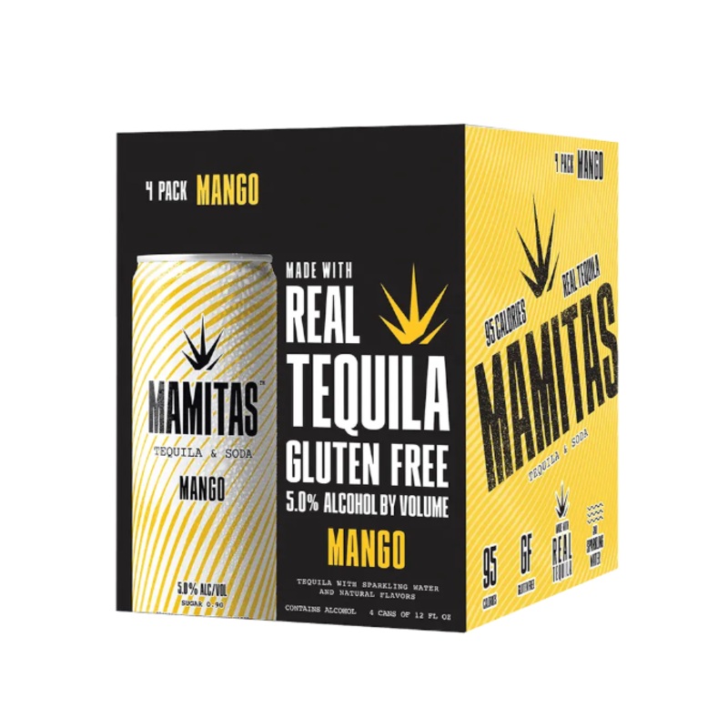 Mamitas Tequila & Soda Mango 12oz 4-Pack Can