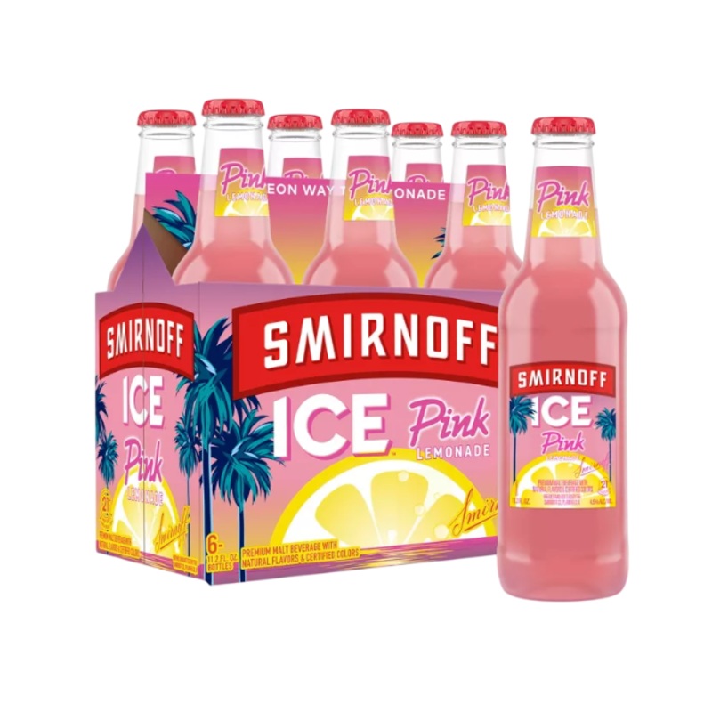 Smirnoff Ice Pink Lemonade 11.2oz 6-Pack Bottle