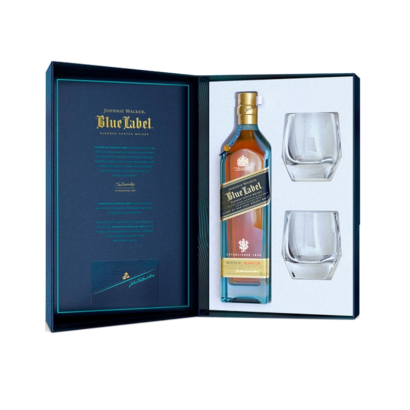 Johnnie Walker Blue Label Gift Set 750ml (With 2 Glass) (HR)