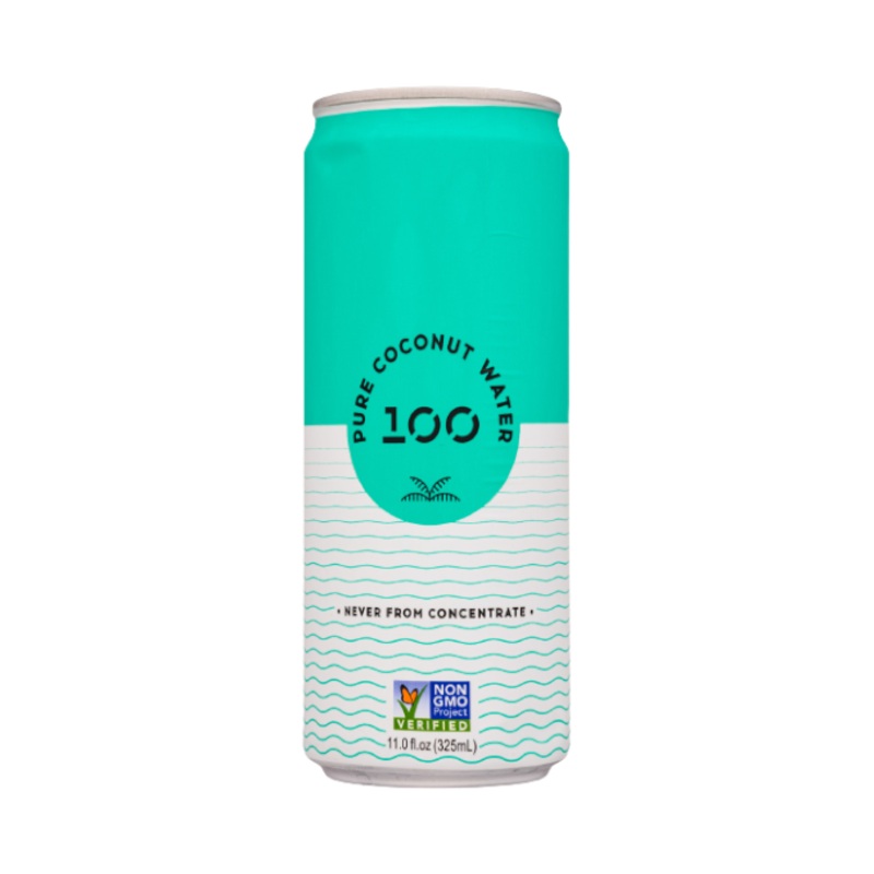 100 Coconuts Pure Water 11oz 12-Pack Can
