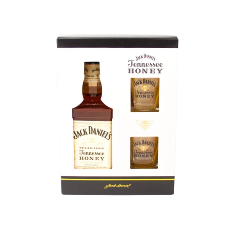 Jack Daniels Honey Gift Set 750ml (With 2 Glass)