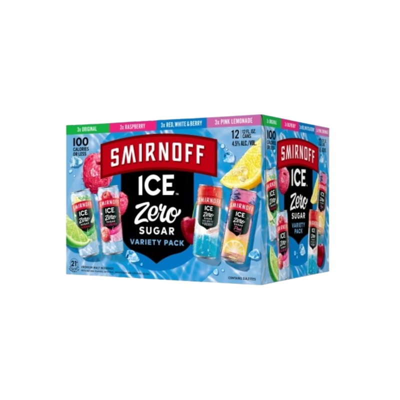 Smirnoff Ice Zero Sugar Variety 12oz 12-Pack Can