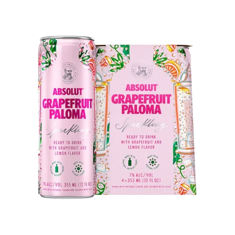 Absolut Grapefruit Paloma 355ml 4-Pack Can