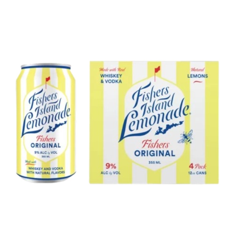 Fishers Island Original Lemonade 355ml 4-Pack Can