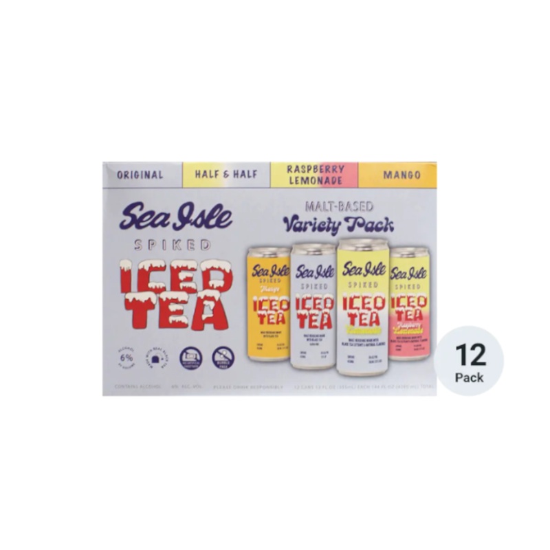 Sea Isle Spiked Iced Tea Variety Pack 12oz 8-Pack Can