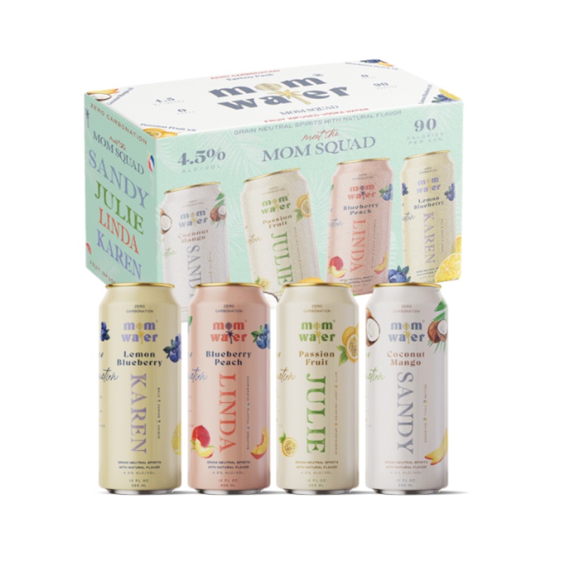 Mom Water Mom Squad Variety Pack 12oz 8-Pack Can