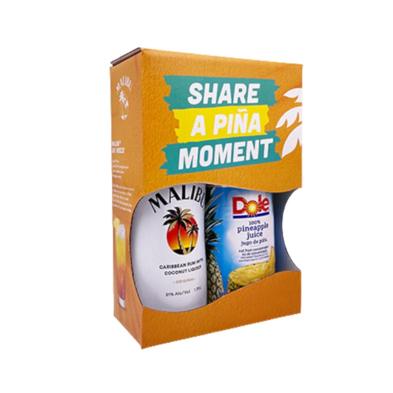 Malibu Coconut Gift Set 1.75L (With Dole Pineapple 46oz)