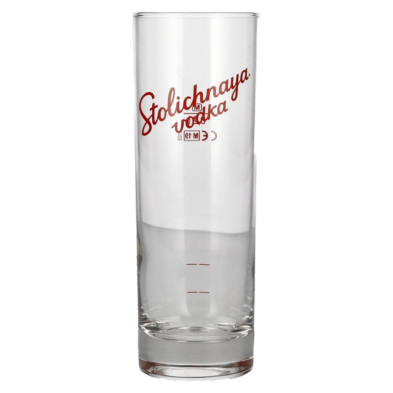 Stolichnaya Long drink glass red 0,2l