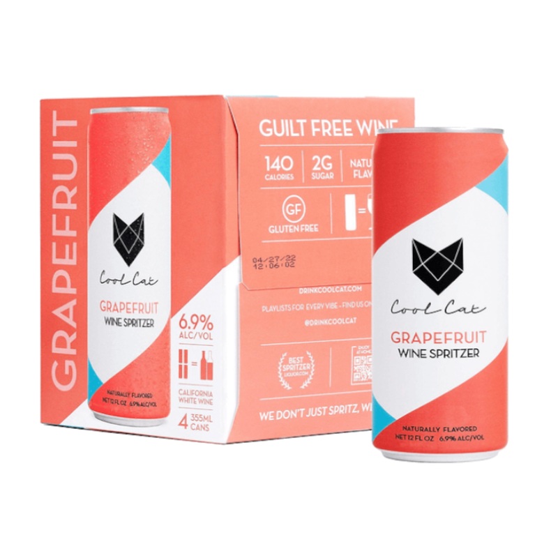 Cool Cat Grapefruit 12oz 4-Pack Can