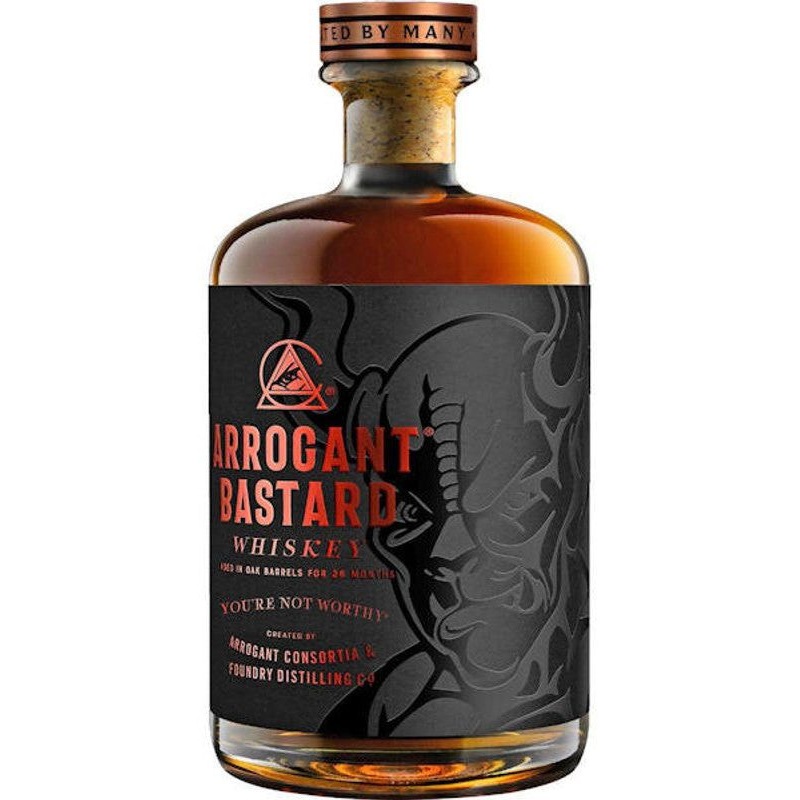 Arrogant Bastard Whiskey Aged in Oak Barrels
