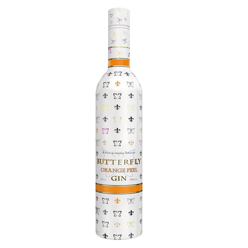 Butterfly Orange Peel Gin, 70 cl
