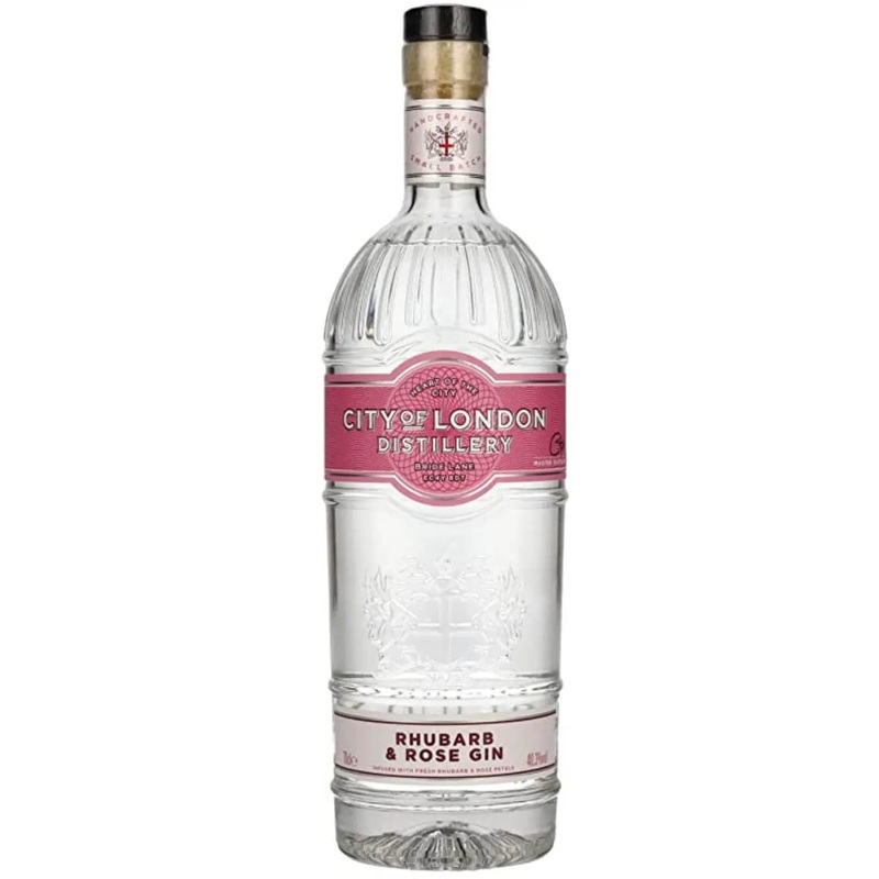 City Of London Rhubarb and Rose Gin, 70 cl