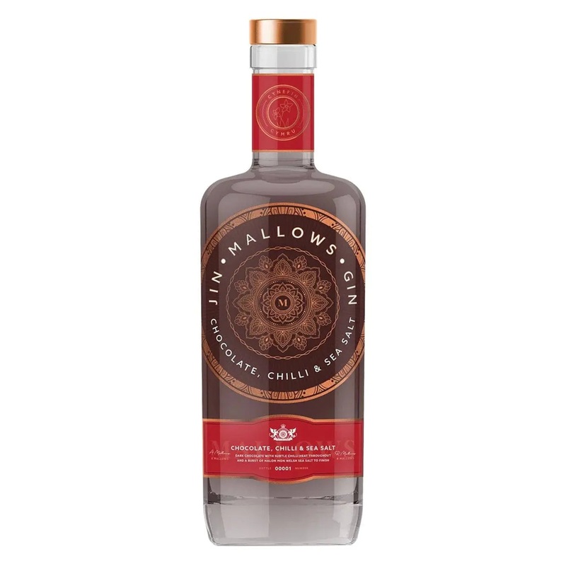 Mallows Chocolate, Chilli & Sea Salt Flavoured Gin, 70 cl
