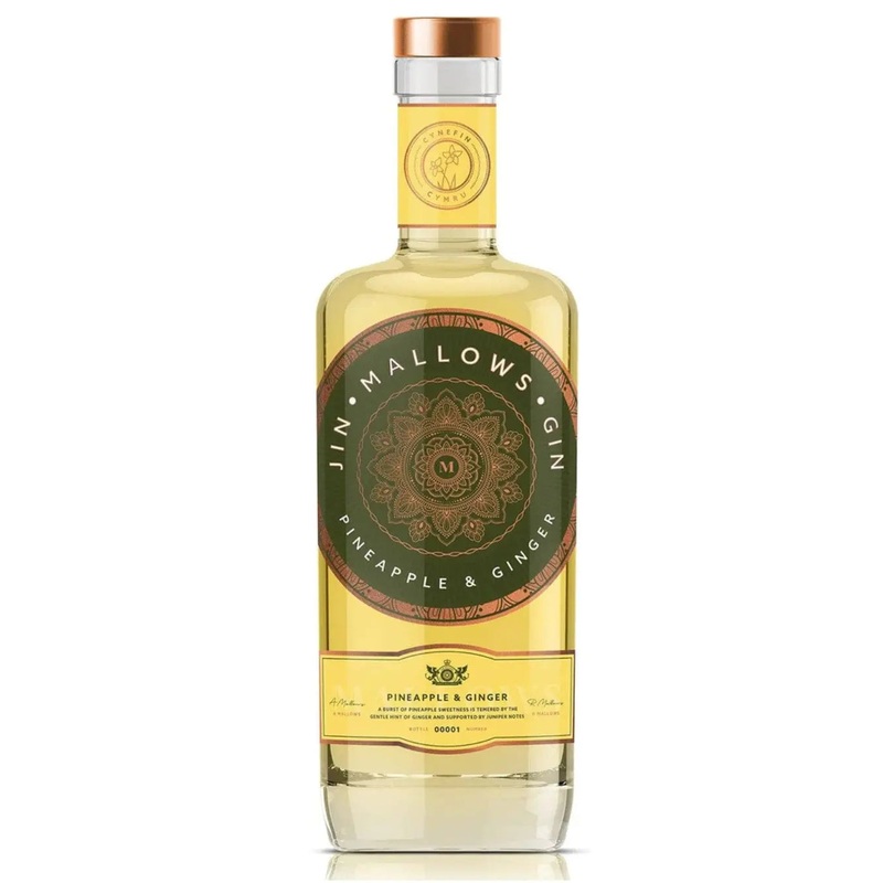 Mallows Pineapple & Ginger Flavoured Gin, 70 cl
