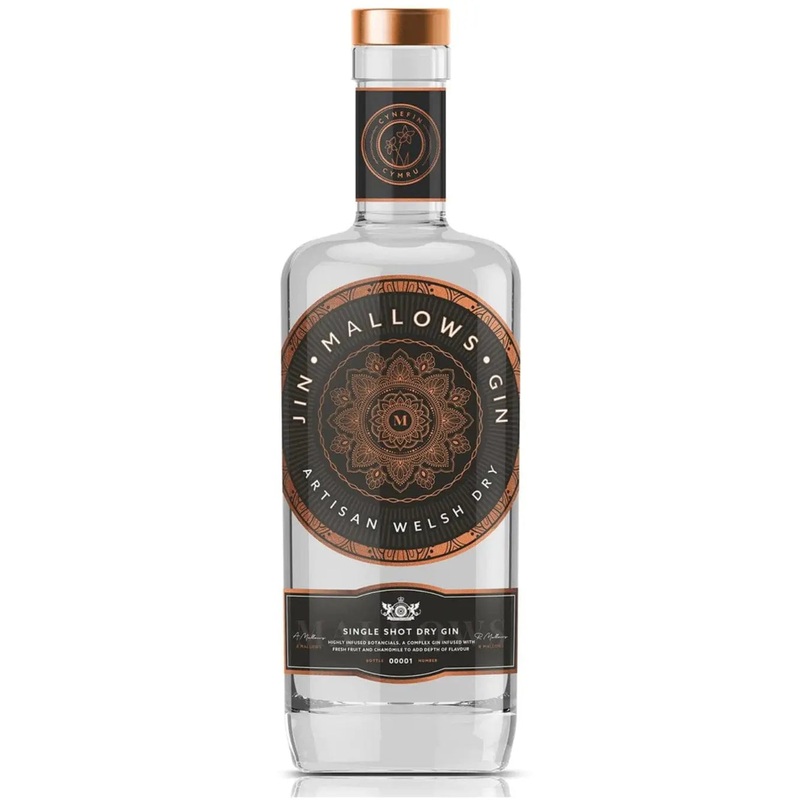 Mallows Welsh Dry Gin, 70 cl