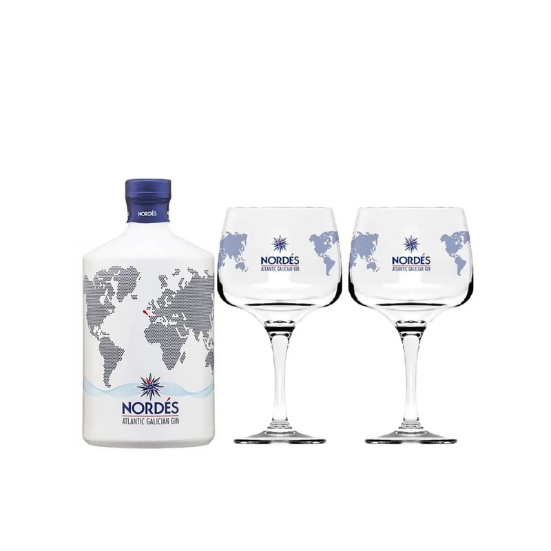 Nords Atlantic Galician Gin Gift Pack With 2 Glasses, 70 cl