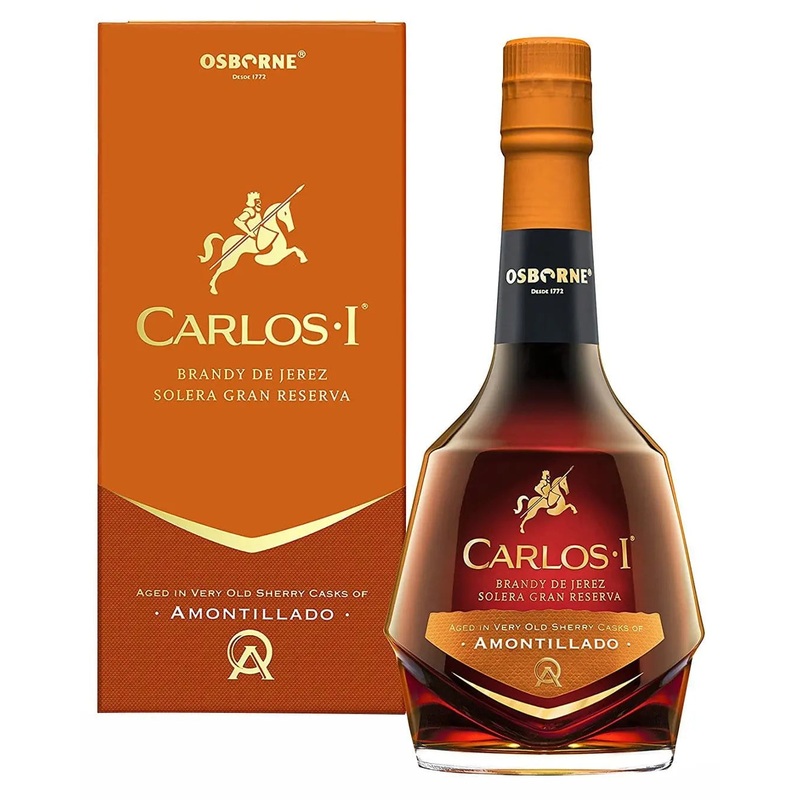 Carlos I Amontillado Brandy de Jerez Gift Box, 70 cl