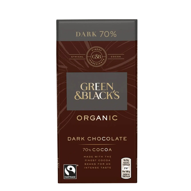 Green & Black's Organic Dark Chocolate 70% Bar, 35 g